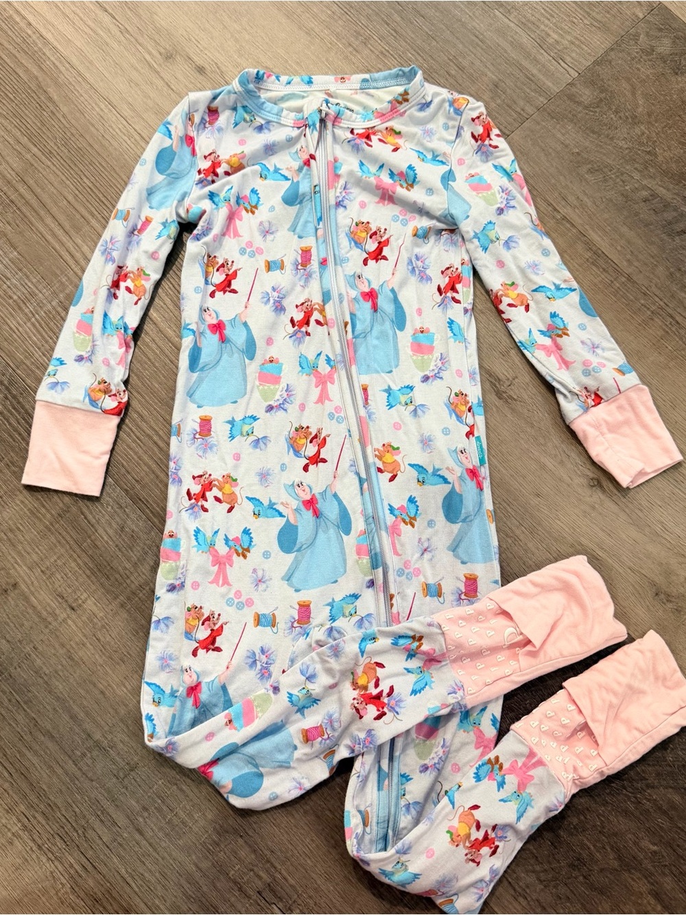 POSH PEANUT DISNEY CINDERELLA FRIENDS CONVERTIBLE ONE PIECE - 18-24 MONTHS